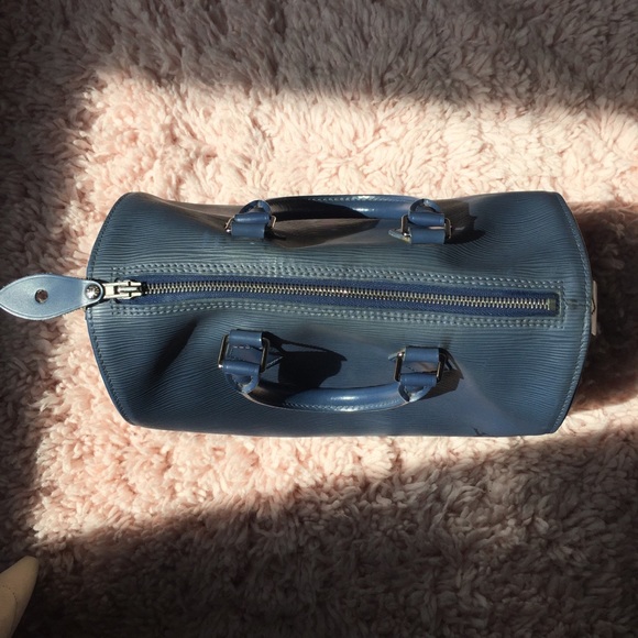 Louis Vuitton Blue epi speedy 30 Silver Hardware - Picture 5 of 8